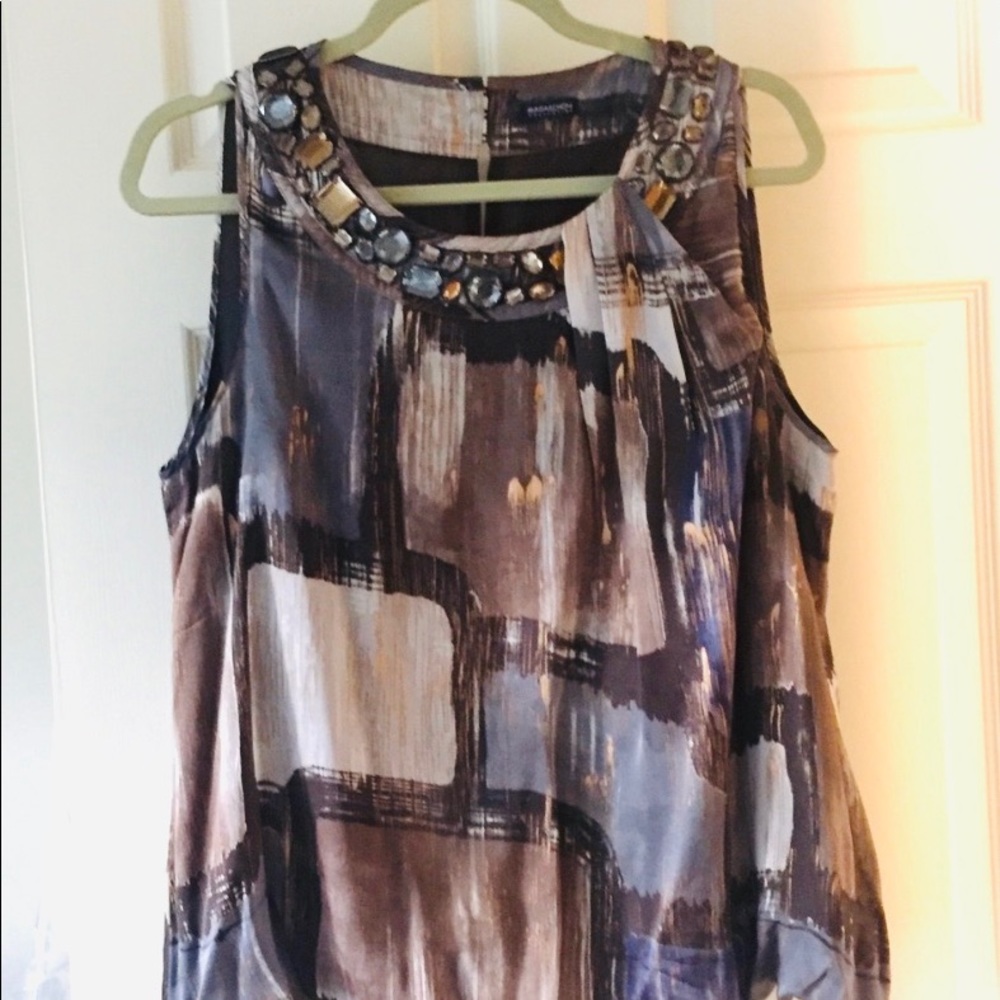 Stylish Jeweled Magaschoni Collection Top